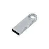 Серебристая прямоугольная USB-флешка