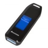 Чёрный USB-накопитель с синей вставкой