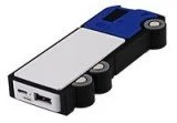 Сине-белый аксессуар в форме автомобиля с USB-разъёмами
