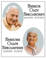Мемориальная табличка с двумя овальными портретами