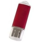 Красный USB-накопитель с прозрачным колпачком