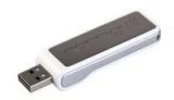 Серо-белая прямоугольная USB-флешка