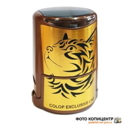 Золотистая оснастка для печати с рисунком тигра