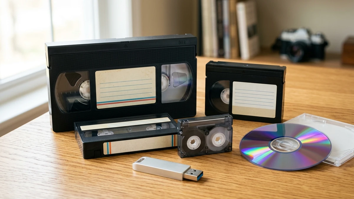 Оцифровка всех форматов видеокассет в Домодедово - VHS, VHS-C, Video8, Hi8, MiniDV и mini-DVD дисков на флешку